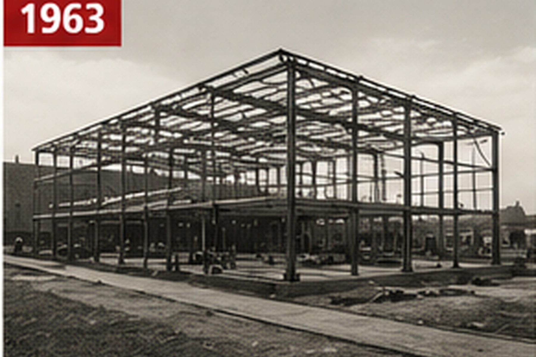 Große Stahlhalle für Von der Heydt