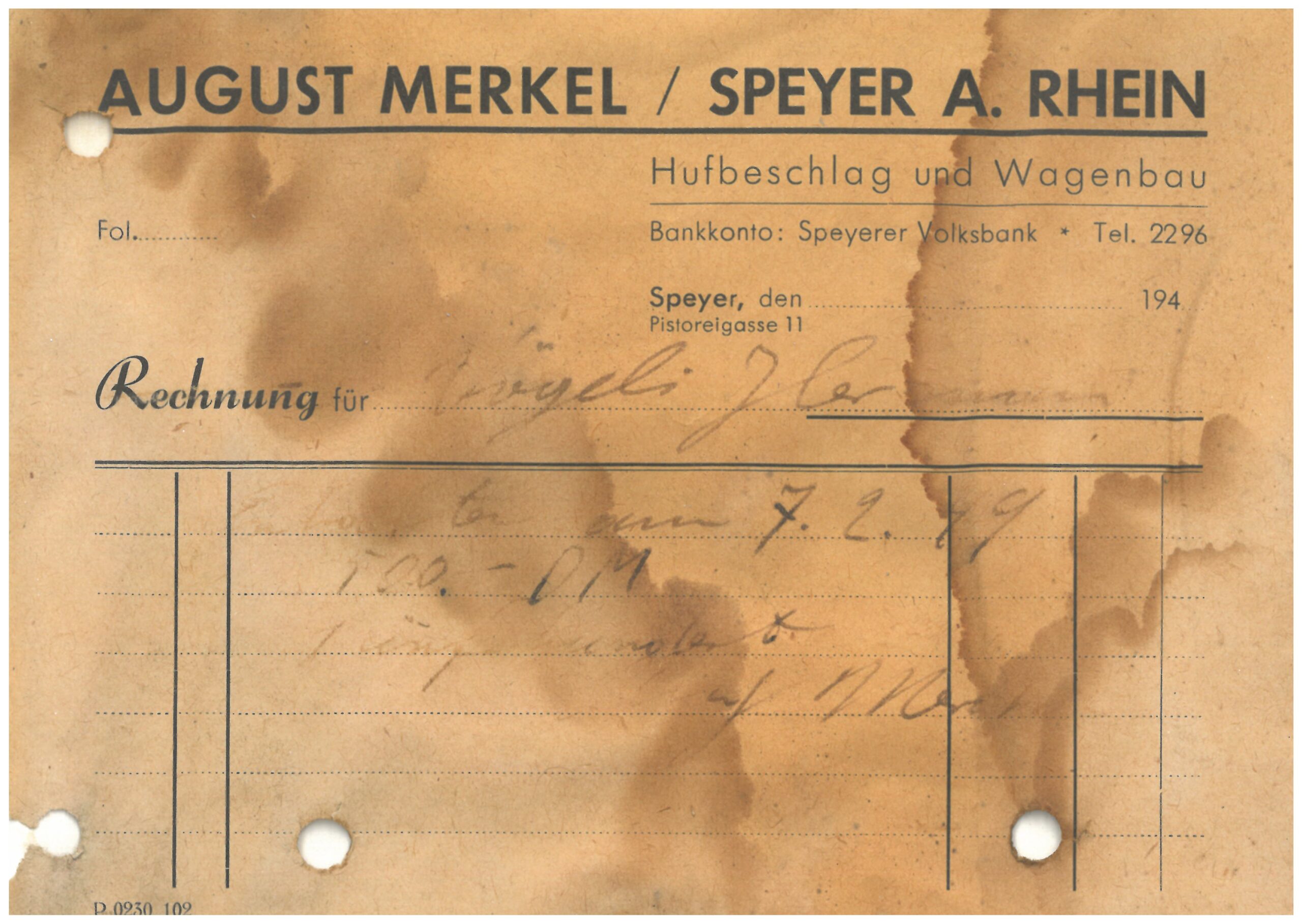 Merkel Hufbeschlag und Wagenbau nach dem Krieg